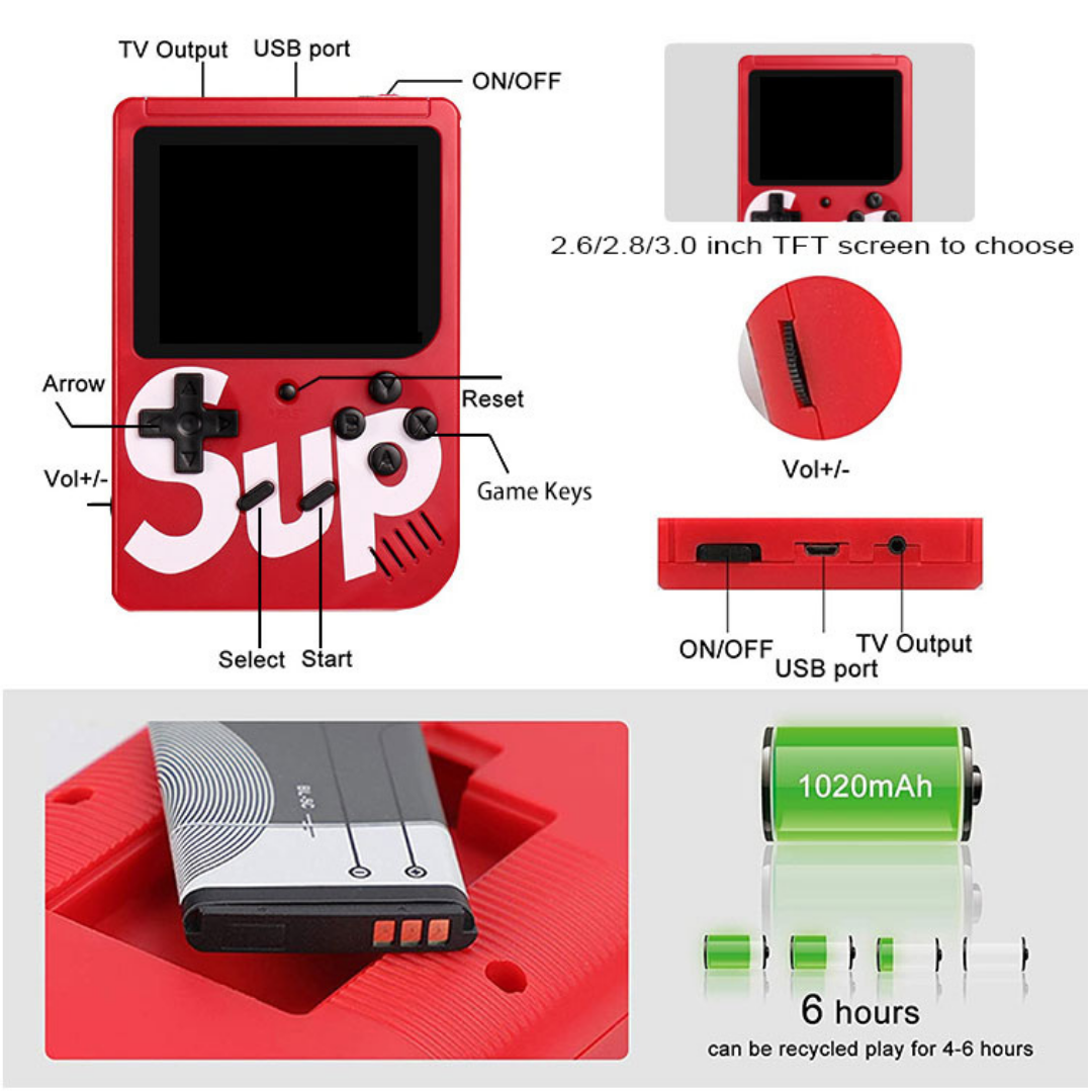 Mini Handheld Sup Game Box 400 in 1 – fosfoland